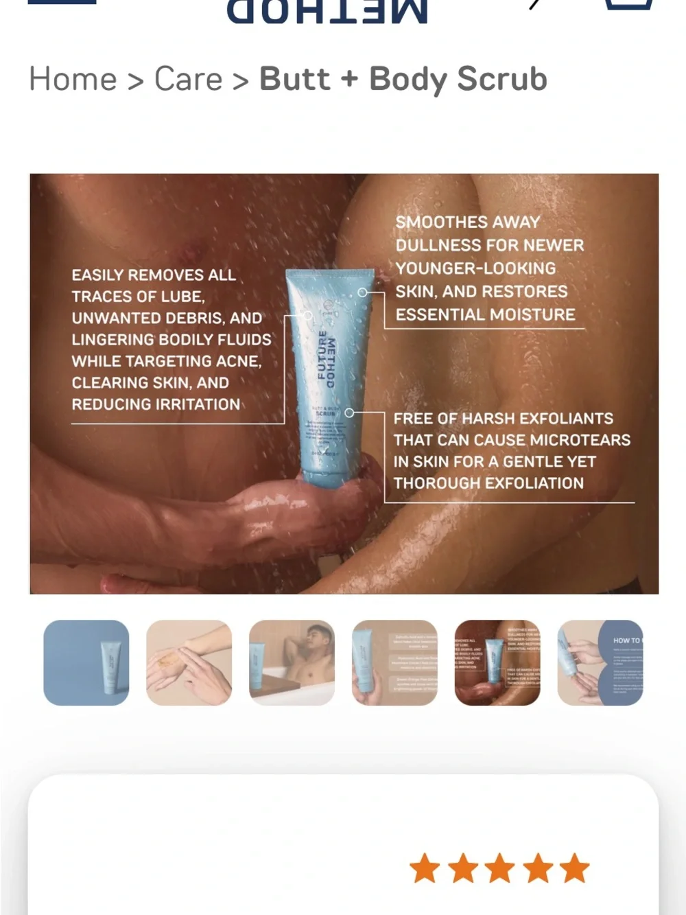 New/ Sealed Future Method Butt & Body Scrub & Soothing Cream Set 3.4 oz each